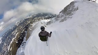 Tackling The Big Couloir During Low Light Conditions  Big Sky 2024 [upl. by Auqinat]