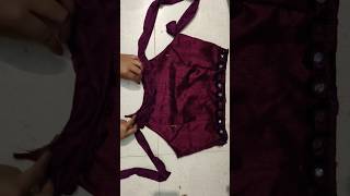 Halter neck blouse design cutting and stitching shorts ytshorts mahiart [upl. by Belier]