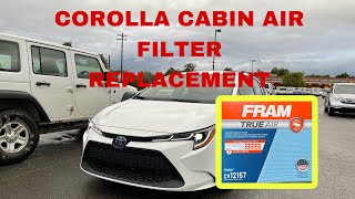 Corolla Hybrid Cabin Air Filter [upl. by Enelehs214]