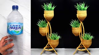 Plastic Bottle Flower Vase DIY Ideas  Home Decor  Ide Kreatif Rak dari Botol Plastik Bekas [upl. by Anrym901]