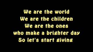 Lyrics  Michael Jackson We Are the World [upl. by Vasos]