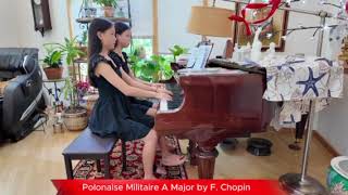 Practice Makes Perfect Sisters Piano Duet Session 🎹✨  Polonaise Militaire by Chopin [upl. by Hartmann73]