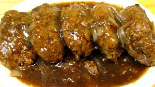 Salisbury Steak Recipe  How To Make Classic Salisbury Steak and Gravy [upl. by Tiff]