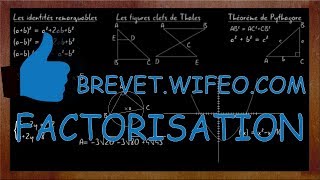 FACTORISATION Exercice type Brevet Correction et Astuces [upl. by Oberheim]