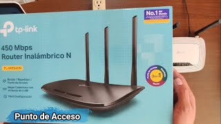 Como Configurar Router TpLink TL WR940N en Modo Access Point Paso a Paso [upl. by Aelsel]