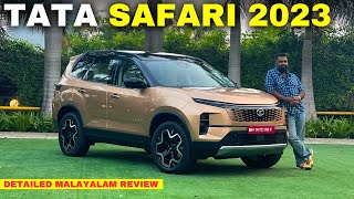 Range Rover Look🔥  New TATA Safari 2023  TATA Safari Review Malayalam  Nadhu Flywheel [upl. by Cony]