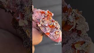 Red wulfenite from China crystals mineralogy mineralspecimen [upl. by Osman]