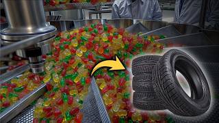 Cómo se fabrican las GOMITAS  Cómo se hacen los OSITOS HARIBO [upl. by Rehm]