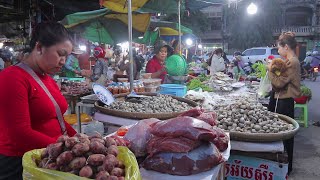 NAT MARKET IN BATTAMBANG AT NIGHTផ្សារណាត់ក្នុងខេត្តបាត់ដំបង [upl. by Primavera]