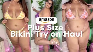 Plus Size Amazon Bikini Try On Haul [upl. by Akeenahs]