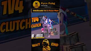 1v4 Clutch in Power Plant 😱😱😱 shorts 1v4 bgmi funny faith 1v4clutch [upl. by Olympia]