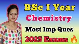 BSc 1st Year Chemistry Most Important Questions 2025  Dear Pari [upl. by Anallise107]