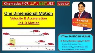 kinematics06 One Dimensional Motion  Velocity amp Acceleration in 1 D Motion 11th NEET  JEE [upl. by Nile659]