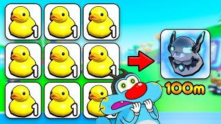 OGGY BUILD HIS OWN DUCK ARMY IN ROBLOX [upl. by Neehahs288]