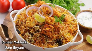 పనీర్ బటర్ మసాలా ధం బిర్యానీ  Tasty Paneer Makhani Biryani recipe in Telugu at homeVismai Food ​ [upl. by Nylodam967]