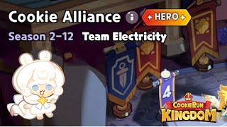 Cookie Alliance Season 212 Hero Mode Team Electricity Guide  Cookie Run Kingdom [upl. by Bobina861]