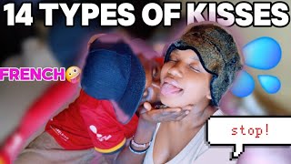 CRAZY TYPES OF KISSES🥵🤪I NEVER TRIED THIS BEFORE [upl. by Nylesor661]