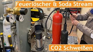 CO2 schweißen mit Feuerlöscher und Soda Stream Adapter  Alten Feuerlöscher recyclen und entsorgen [upl. by Kcirdor]