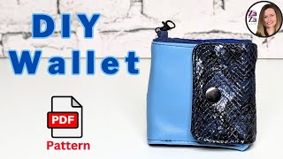 DIY fabric purse wallet sewing tutorial PDF Pattern [upl. by Gareth636]