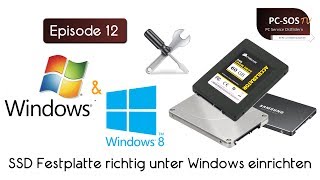 Wichtigste Einstellungen für SSD Festplatten unter Windows 7 amp 8  PC SOS TV [upl. by Diego]