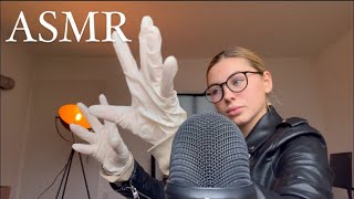 ASMR  GUMMI HANDSCHUHE UND LEDERJACKE 🖤 Langsam abtasten  reiben und tippen  Deutsch German [upl. by Debbie]