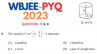 WBJEE 2023 PYQ  Question  7 8 9  Lecture3 wbjee2023 [upl. by Lin]