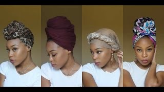 4 Quick amp EASY HeadwrapTurban Styles Short Natural Hair amp TWA Friendly [upl. by Rolecnahc]