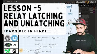 Lesson 5  Relay Latching and Unlatching Hindi [upl. by Jacy]