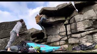 Wobble Block Direct Burbage North V5 6c [upl. by Naujuj188]