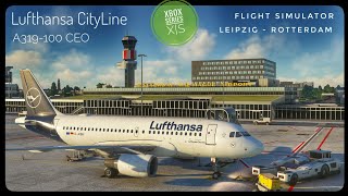 Flight Simulator 2020  Leipzig  Rotterdam  Lufthansa Airbus A319 CEO  Xbox Series X  Flugplan [upl. by Caressa508]