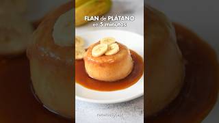 FLAN de BANANA en 5 minutos en el microondas 🍮🍌 postresfaciles receta postressinhorno flan [upl. by Notnyw]