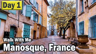 4K Manosque France Walk Video  Day 1  Walking On The Streets Of Manosque AlpesDeHaute [upl. by Attoynek]