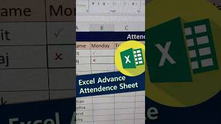 ✅ Attendance Sheet in Excel 💥 Advance Excel Trick ytshorts shorts ytviral excel computer [upl. by Clintock]