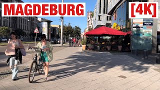 4K MAGDEBURG  Street Walking Tour  Germany  Summer 2023  60 fps HDR Video [upl. by Rani235]