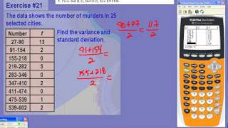 Finding the Standard Deviation of Grouped Data Using TI84 [upl. by Megan48]