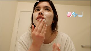 ampm skincare routine  dry skin 🛁🩵 [upl. by Nomad904]