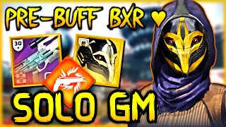 PreBuff BxR55 SOLO GM PsiOps Battleground Cosmodrome  Solar Hunter Build Destiny 2 [upl. by Anirdna]