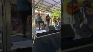 Deby playing washtub bass at 31 st Osborne Brothers Fest Hyden KY [upl. by Adeehsar]