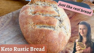 Rustic Bread  keto flourfree glutenfree [upl. by Refotsirc]