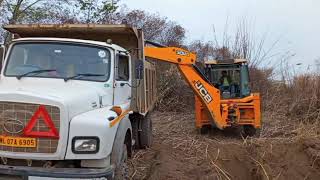 JCB 3dx loading sk nose long tata truck p14 [upl. by Narda]