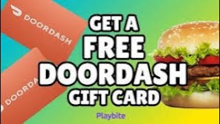 How To Get A Free Doordash Gift Card  prizesplaybite doordash yt [upl. by Perri674]