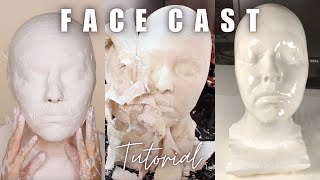 How To Make a Face Cast  DIY Plaster Face Cast  Maria Elena [upl. by Alokin]