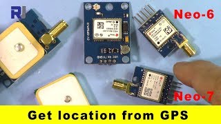 Extract GPS location in Arduino with Ublox Neo6 and Neo 7m GPS modules [upl. by Geri]