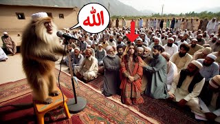 Allah Ki Qudrat Ka Karishma🐒Allah Na Bandar Ko Zuban Di Or Bandar Bolnay Laga🐒Bolany Walay Bandar [upl. by Acinorahs]