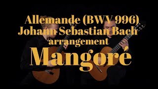 J S Bach  Allemande 996 arr Augustín Barrios Mangoré  VeaHoymer Guitar Duo [upl. by Card]