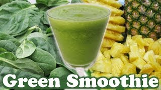 SPINACH PINEAPPLE SMOOTHIE RECIPE  With BananaPineapple GREEN SMOOTHIE RECIPES  HomeyCircle [upl. by Karlens]