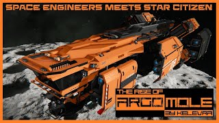 SPACE ENGINEERS Argo Mole  Cinematic Teaser  Mining VesselShip leaves Shipyard [upl. by Alin620]