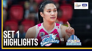 GALERIES TOWER vs CREAMLINE  SET 1 GAME HIGHLIGHT  2024 PVL REINFORCED CONFERENCE  August 3 2024 [upl. by Halimak]