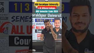 DDU Gorakhpur University ODD Semester Exam Date  1 3 5 7 9 Semester Exam [upl. by Droflim]