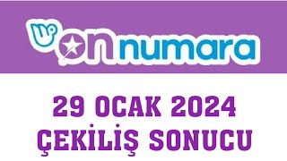 On Numara Çekiliş Sonuçları 29 Ocak 2024 [upl. by Ahseiym571]